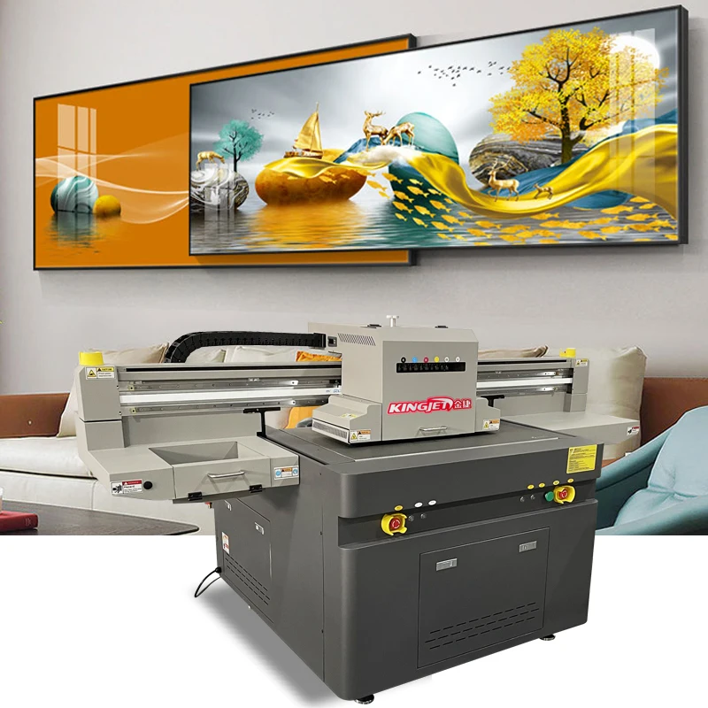 KingJet 45cm height printing ricoh g5i uv flatbed printer 9060
