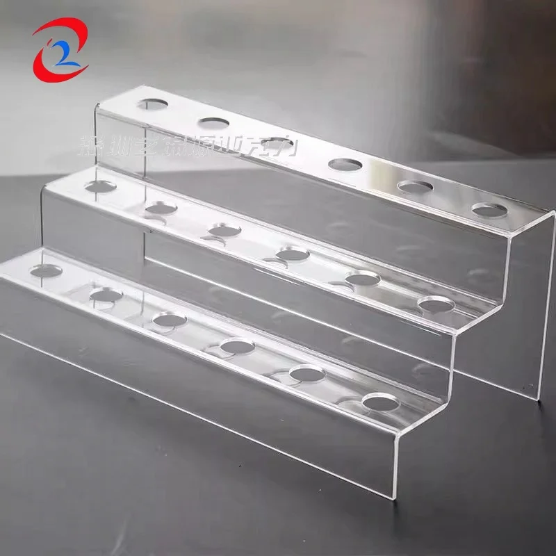 Clear Acrylic Pen and Pencil Stand PS material Plastic Stationery Shop Multi holes Pen Display Holder Rack