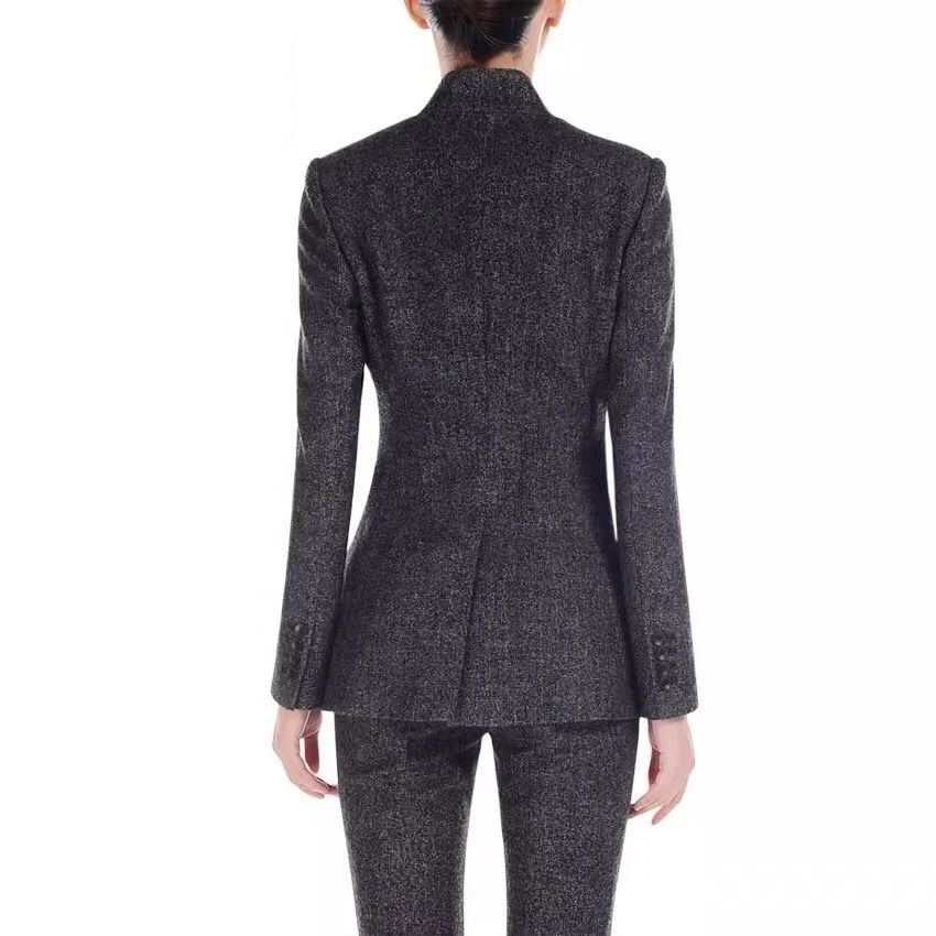 Hot sale made two pieces formal leisure women job suits pant women blazer jacket pants Suits ladies Suits