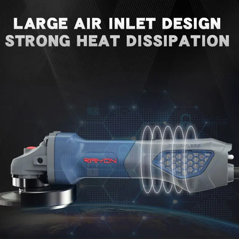 Variable speed 4inch brushless angle grinder high voltage portable mini angle grinder for large structure