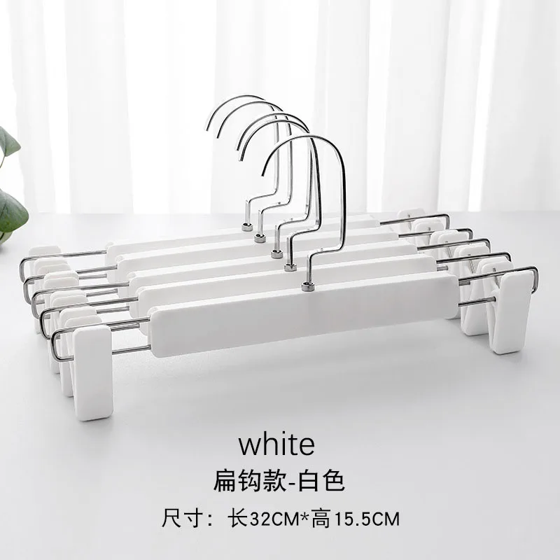 bestiform custom Flexible bottom hanger black plastic pants hangers skirt hanger with clips metal hook