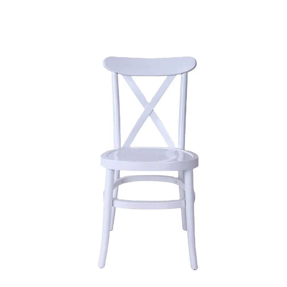 Wholesale Luxury Furniture Hotel Banquet Chairs for Wedding Event Party Gold Frame Dining Cross Back Tuscan chair