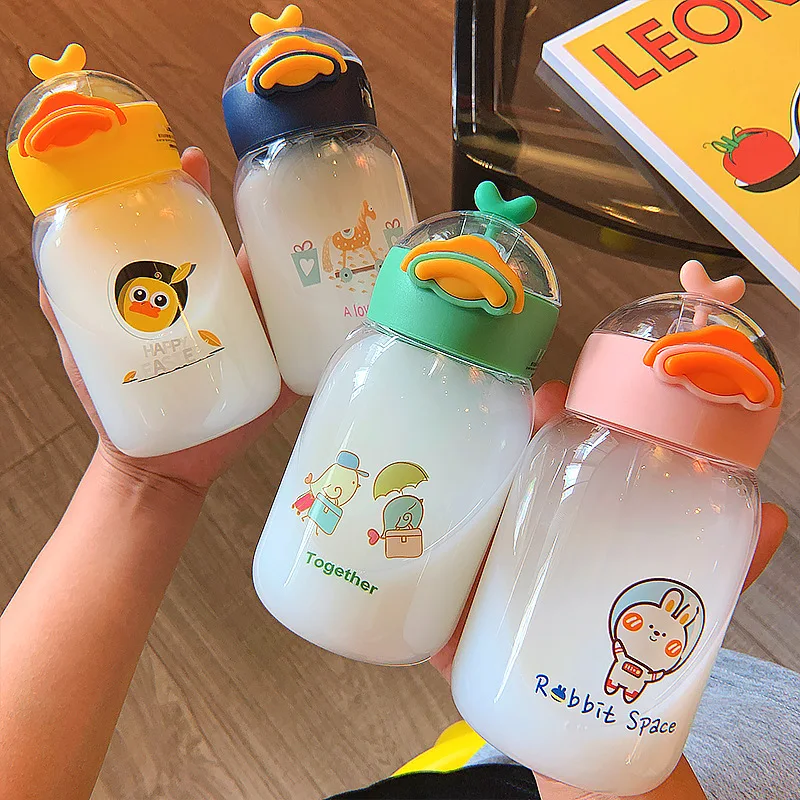 300ml/400ml portable bpa free children kids custom sports drinking plastic kid tritan water bottle with straw