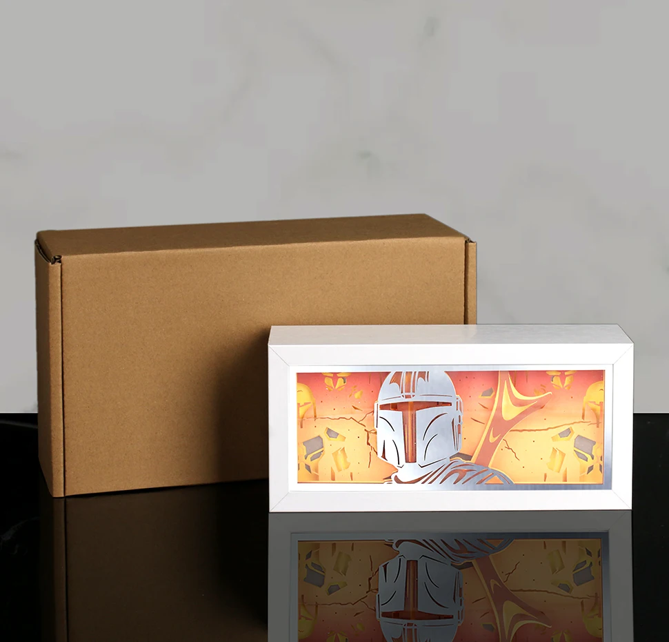 Anime Movies Figure Illuminated Cut Paper Dioramas Lighted Shadow Box 3D Layered Paper Art