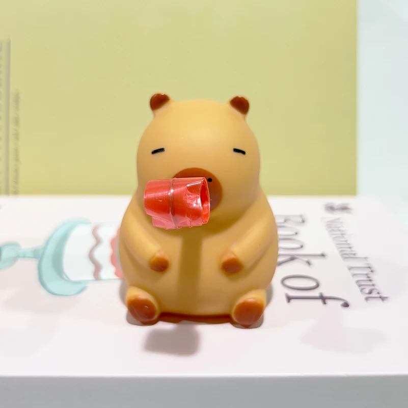 CXL Creative Party Favor Novelty Relief Squeeze Toys Funny Gifts for Kids Stress Capybara Toys Tongue Sticking Out Sensory Toys