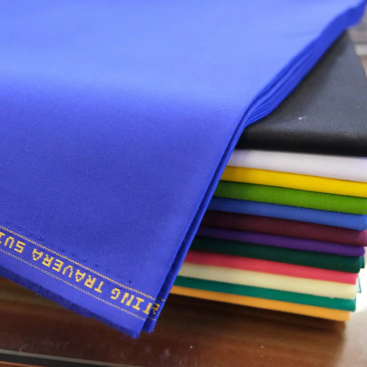 Best selling TR Suiting Tropical Travera Suiting African Ghana School Uniform Polyester Rayon Blend English Selvedge TR Ffabric