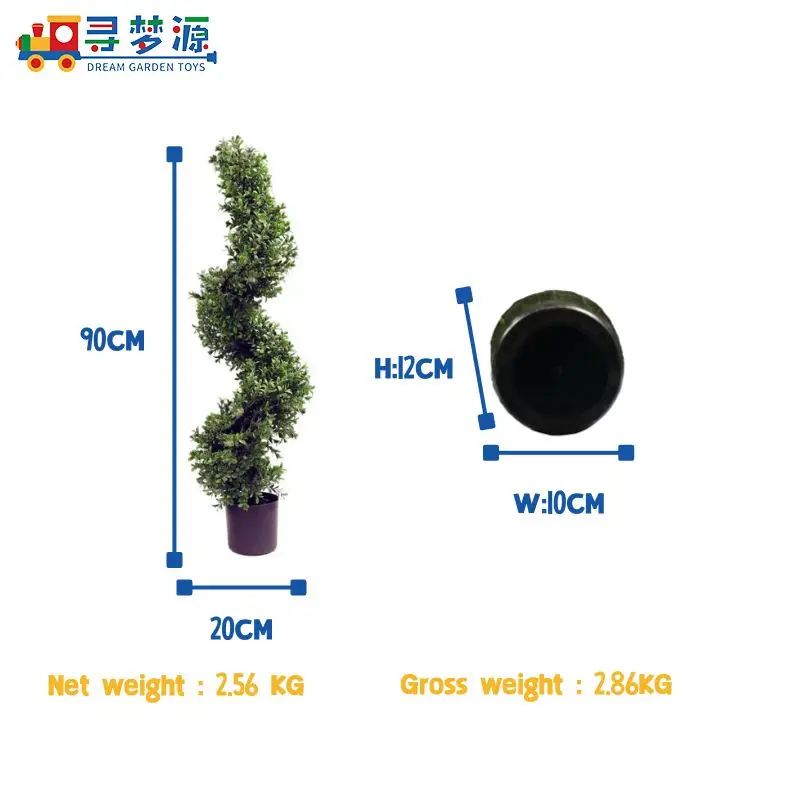 Xunmengyuan nearly natural big large fake artificial plants outdoor potted Snakelike frame with striped melon seed leaves decora