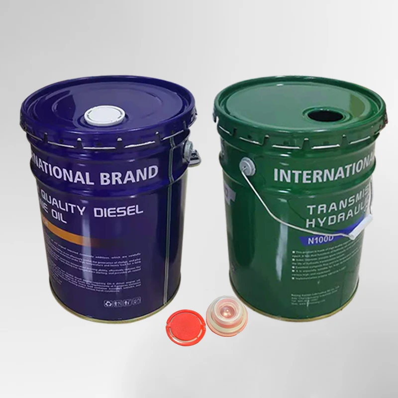 Wholesale 20 Liter 5 Gallon Metal Can with Spout  Conical Tinplate Pail with Lid for Paint Oil Grease