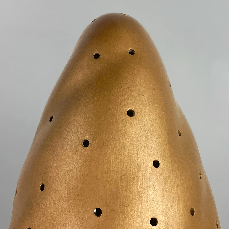 New arrival mushroom shape table desk light lamp gold porcelain indoor electric mushroom table lighting