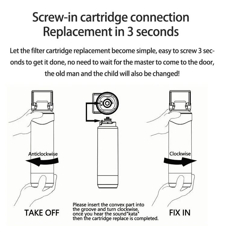 UF Baby drinking water purification Snap-In Cartridge Durable and Pure under sink quick change water filter
