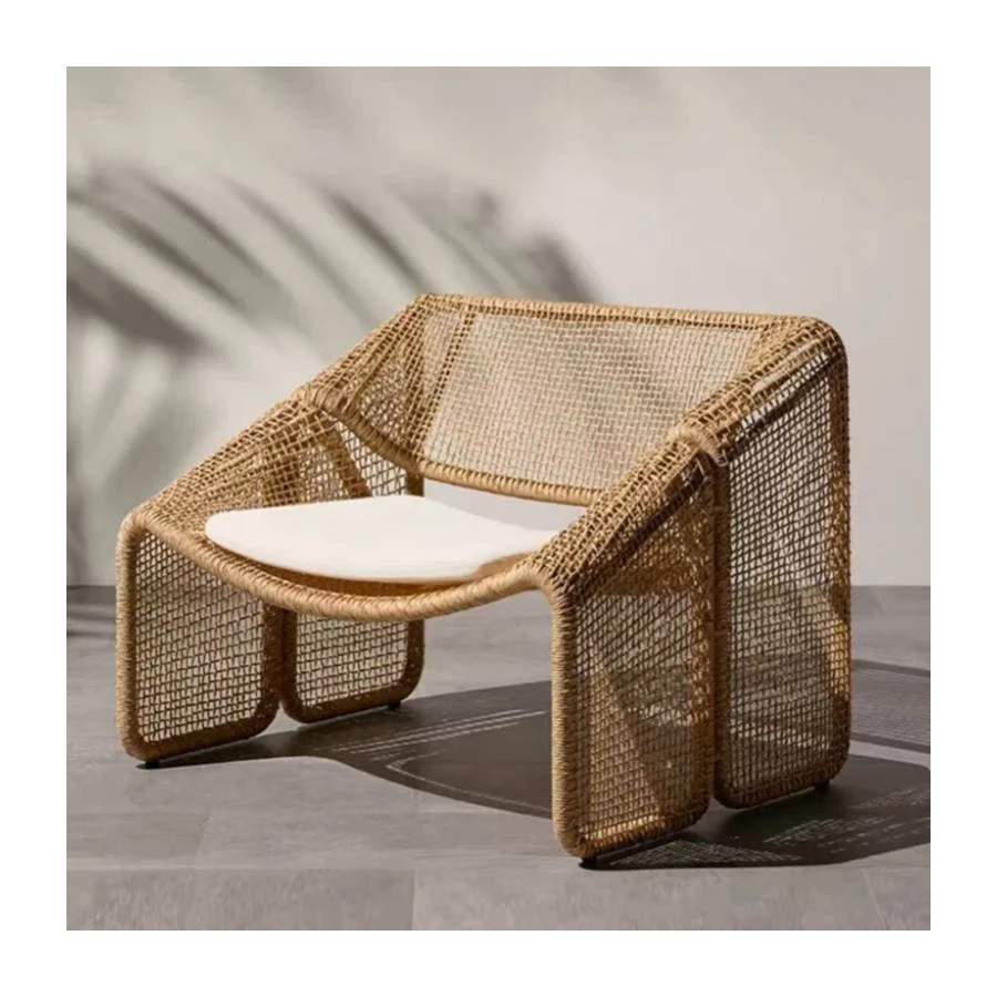 Convertible Waterproof Outdoor Beach Outdoor 4 Pieces Woven Rope  Bamboo Sofa Set For Garden