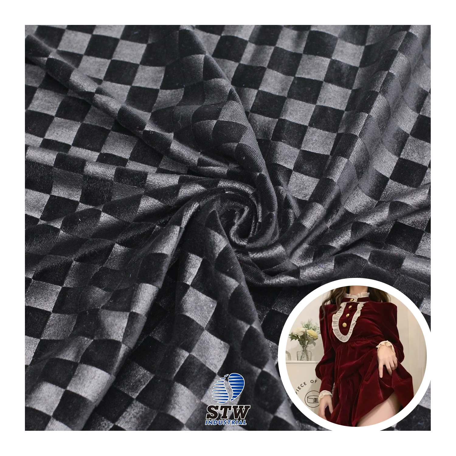 Factory Cheap Price 178-360gsm Embossed/ Jacquard/ Cutting 92%polyester 8%spandex Korea Velvet Fabric