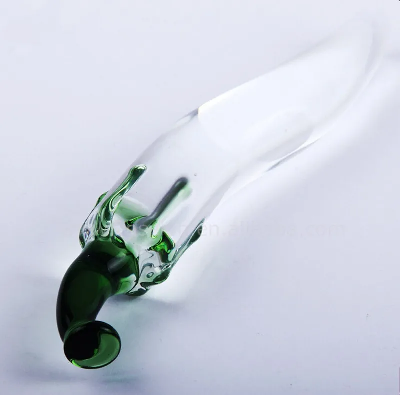 Crystal Glass Penis Chili Shape Vagina Anal Butt Plug Sex Toys For Woman Big Dildos