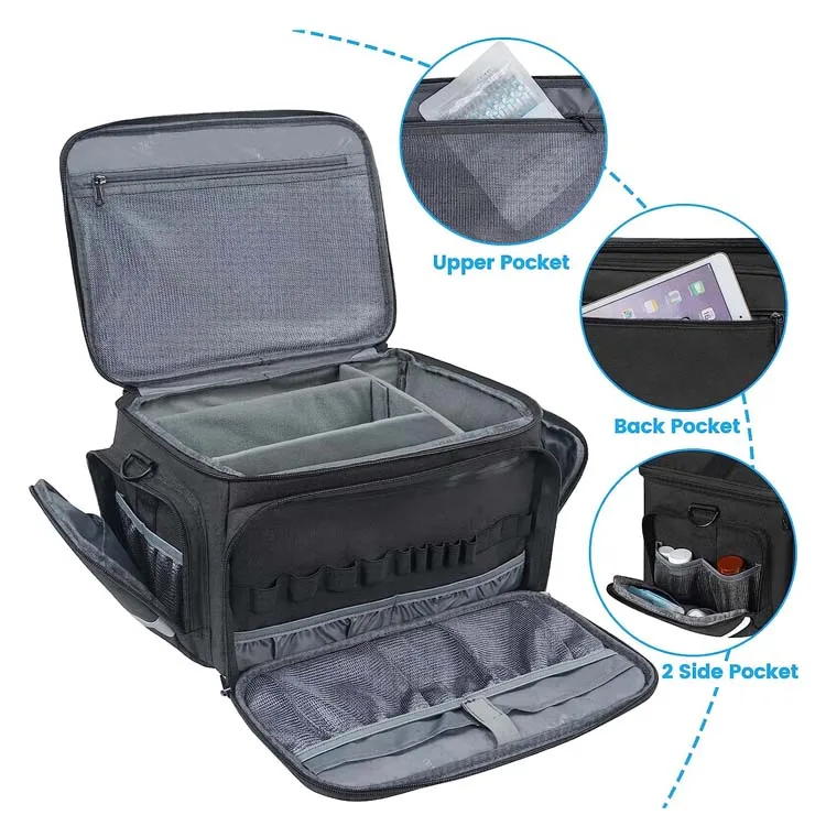 Water-Resistant doctor Medical Equipment Bag home health nurse medical bag Adjustable Divider