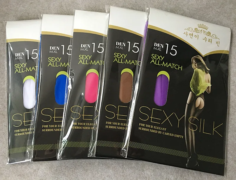 Transparent open crotch temptation women sexy stockings thigh free pantyhose