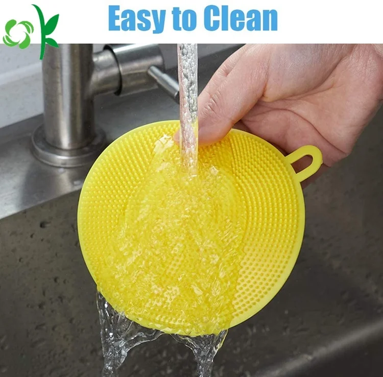 OKSILICONE многоразовая силиконовая губка для мытья посуды кухонный скребок антипригарная очистка умные кухонные приспособления щетка