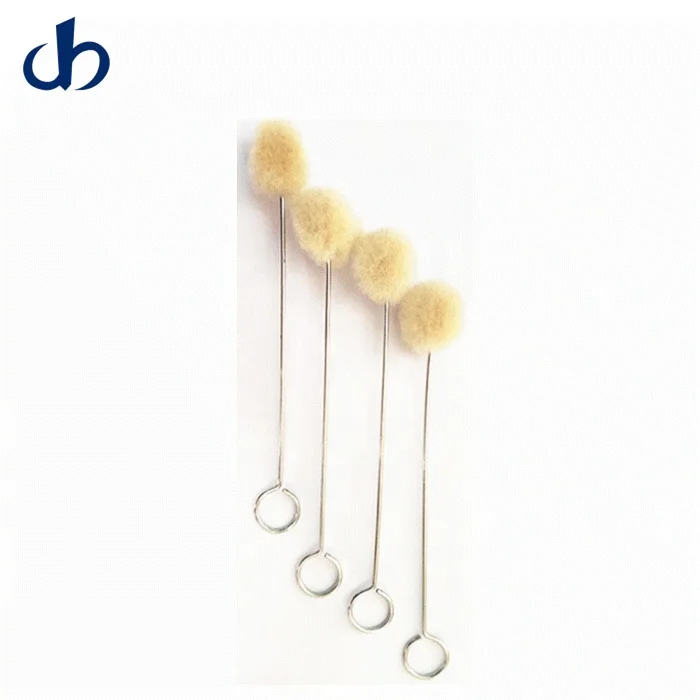 Wool dauber applicator brush for primer application