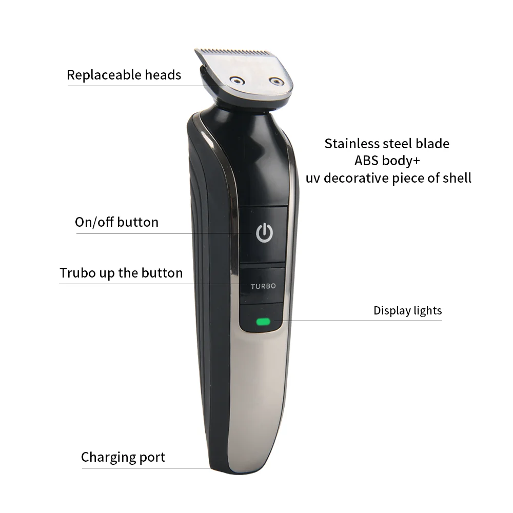 PRITECH Waterproof IPX7 3 in 1 Multifunctional Cordless Professional Electric Hair Clipper