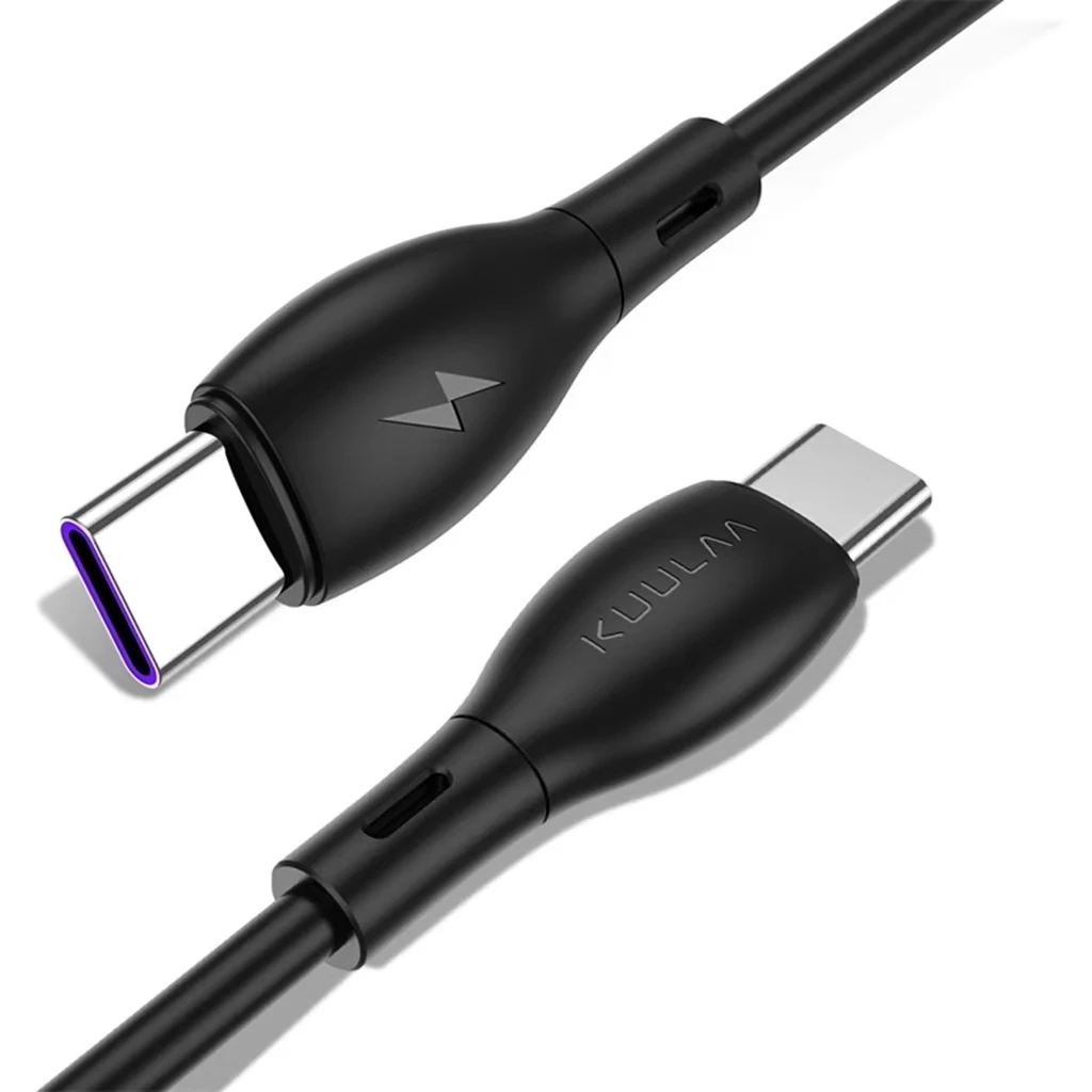 Kuulaa 1M 2M Durable Soft Liquid Silicone PD 27W Lighting To Type-C Cable PD27W Charging Cable For iPhone 12