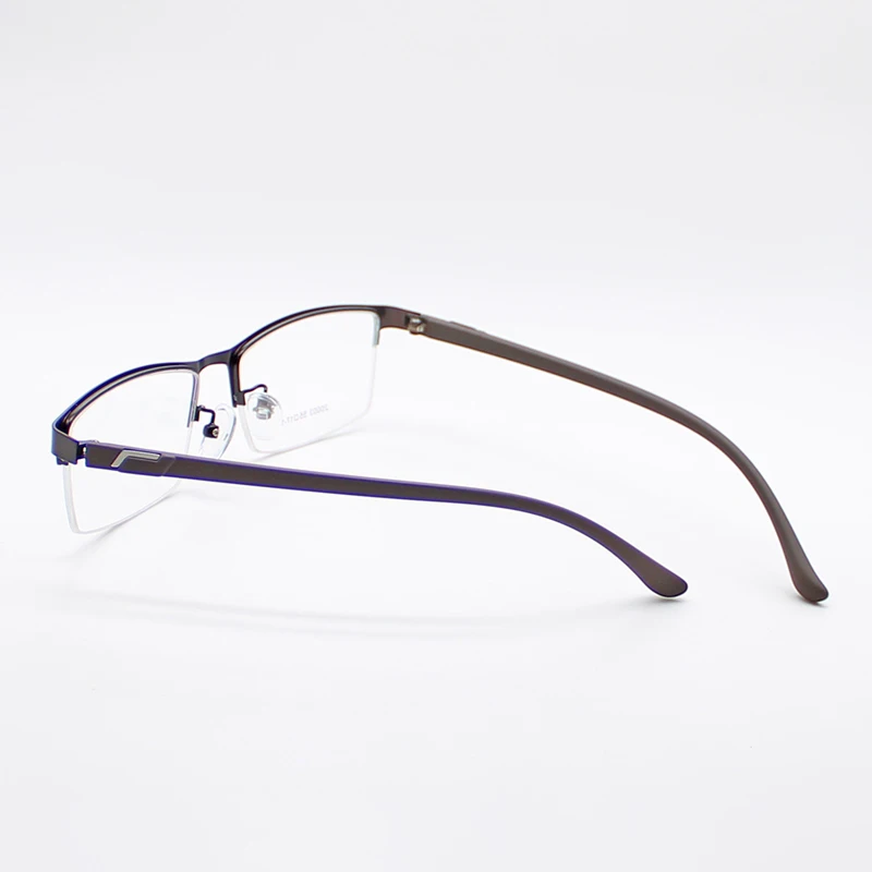 Wholesale Popular Rectangular Half Rim Frames Optical Eyeglasses Anti Blue Light Blocking Glasses For Men