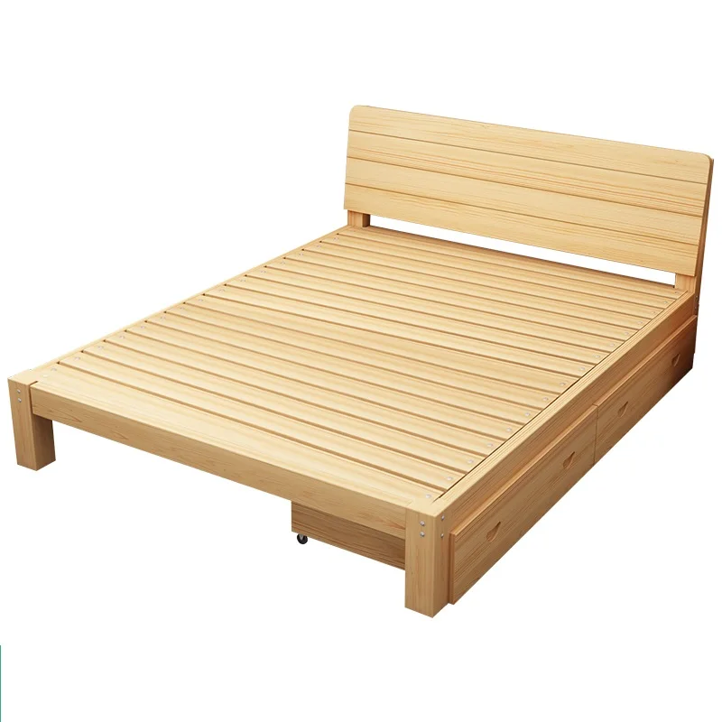 Made In China Superior Quality Solid Wood Modern Bed