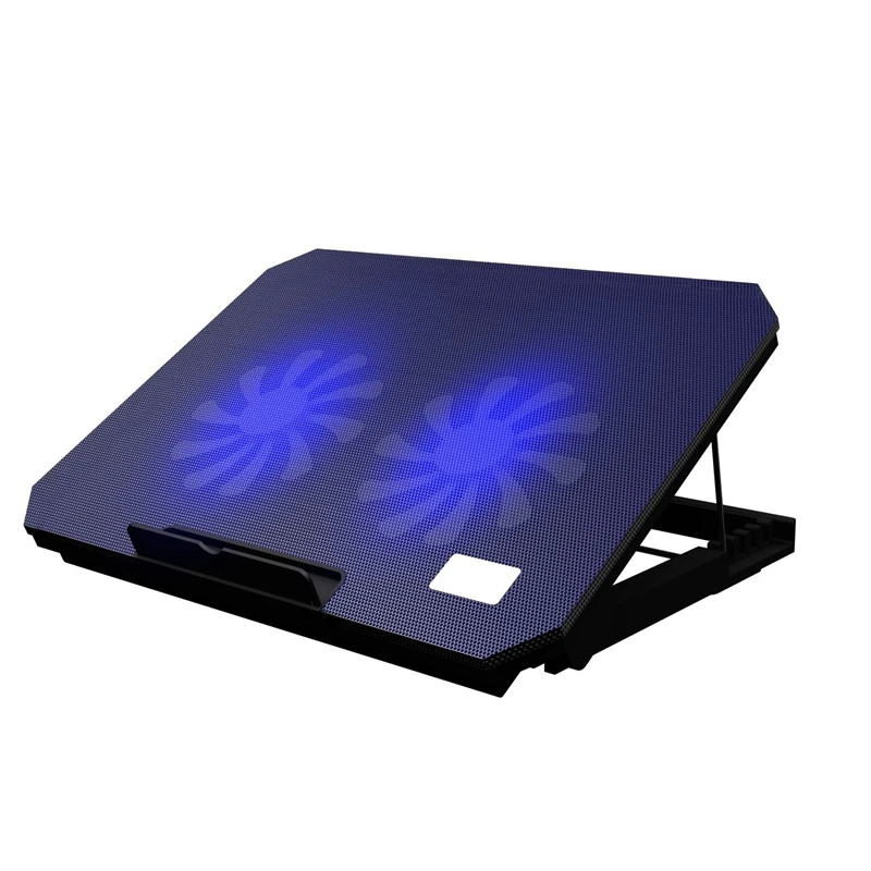 New Gaming Laptop Cooler TWO Fan Two USB Port Led RGB Lighting Notebook Stand for Laptop 12-17 inch base para Laptop cooling pad