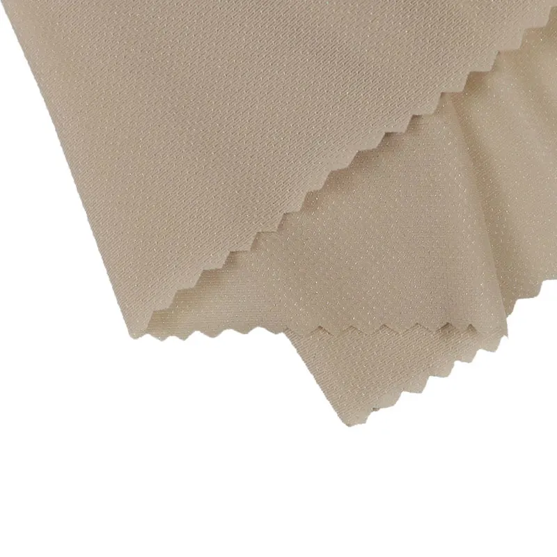 
Nylon spandex fabric 4 way stretch weft knitting half gloss ventilation hole breathable weight fabric for underwear clothes 