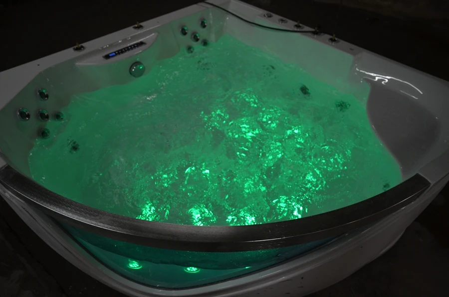 HANSE factory cheap price luxury bathroom tub corner massage tubs with waterfall big bathtub 2 person