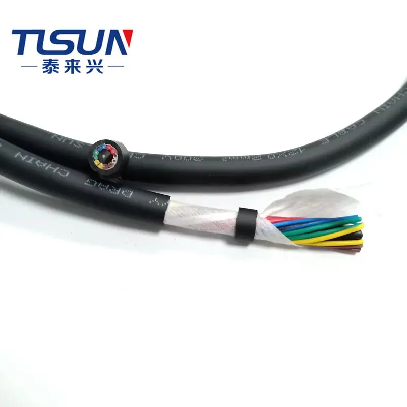 CE certified  TRVV/HF-YY 12X0.2mm2 high flexible towline cable for automation equipment cable