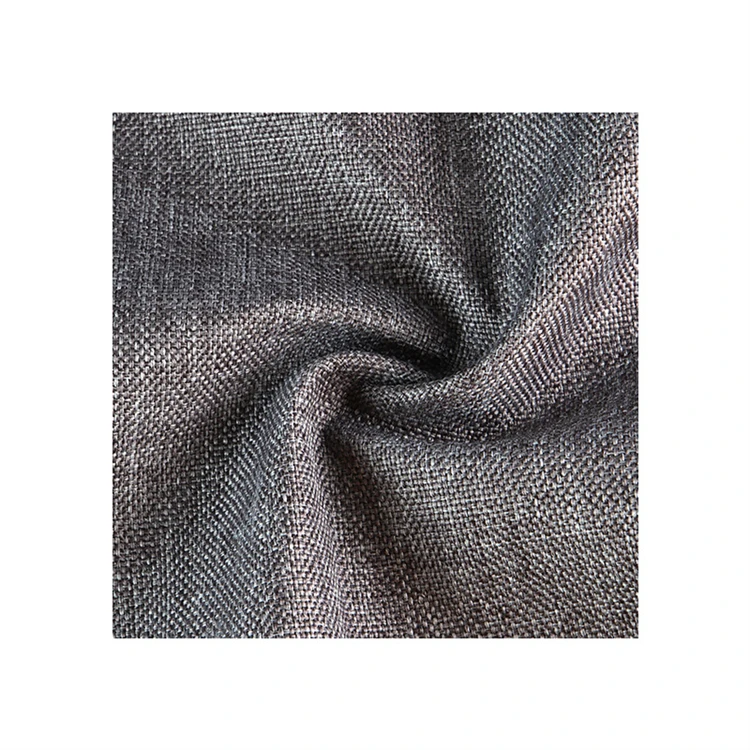 Wholesale many colors home textile imitation linen fabric thicken plain linen looks polyester upholstery sofa fabric 2022