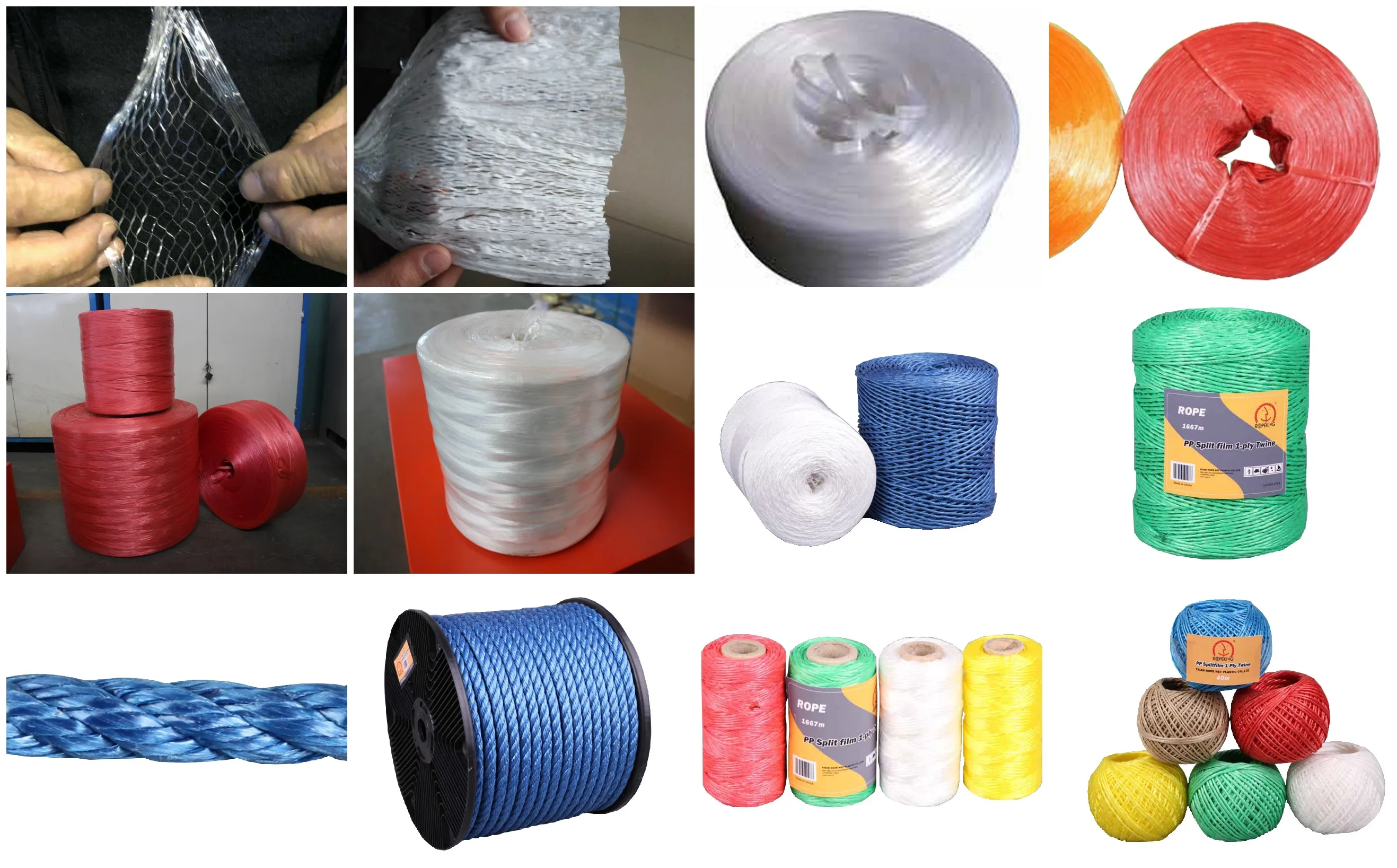 2023 Manufacturer extruder used to produce pp split film plastic rope net machine