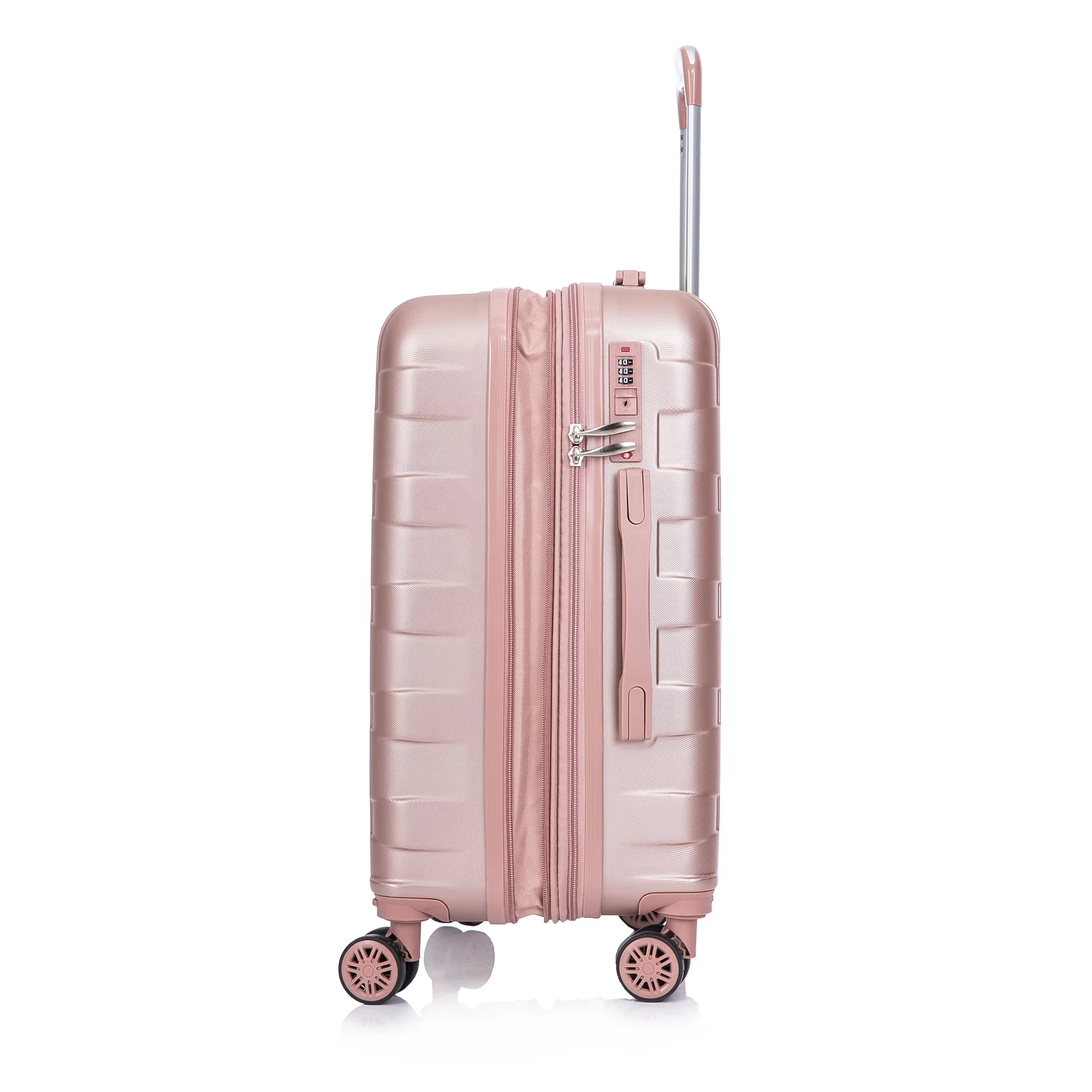 South America Small Size Set 17 19 21 Inch 360 Degree Spinner Detachable wheel ABS 3PCS Expandable Trolley Suitcase Luggage