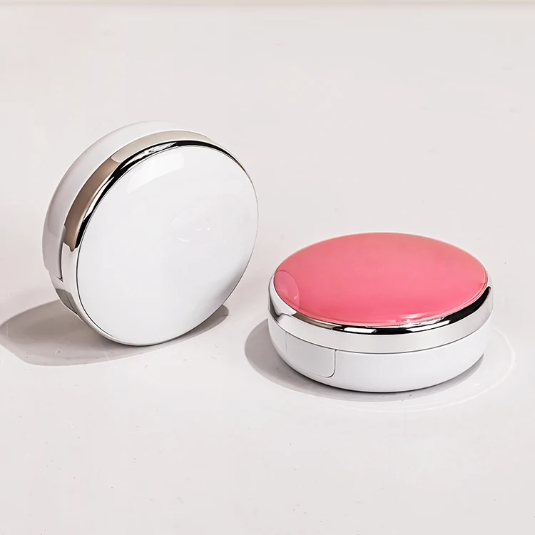 Round plastic air cushion case makeup powder case tools bb cream empty foundation case with mirror