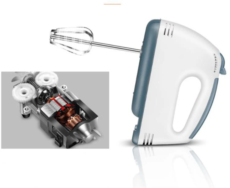 Electric Hand Mixer 7 Professional For Mixing Manual Mini Motor Blender Juicer High Speed Power Double Safety Food Wholesale