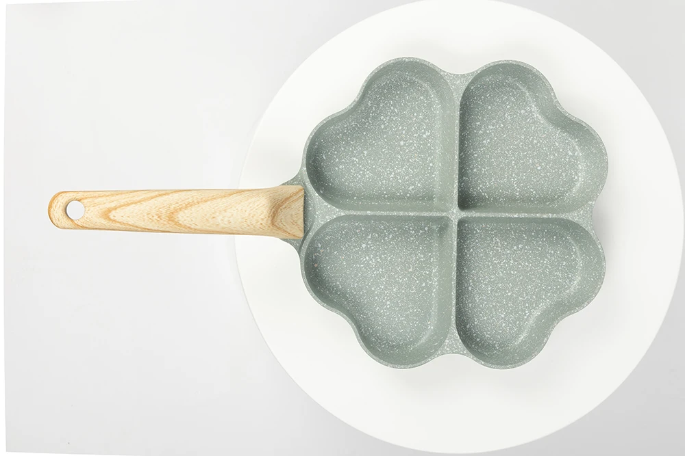 Smartpan Clover Thickened Non-Stick Omelet Pan Egg Pancake Steak Cooker Kitchen Frying Pot Fruit Vegetable Kitchen Cookware