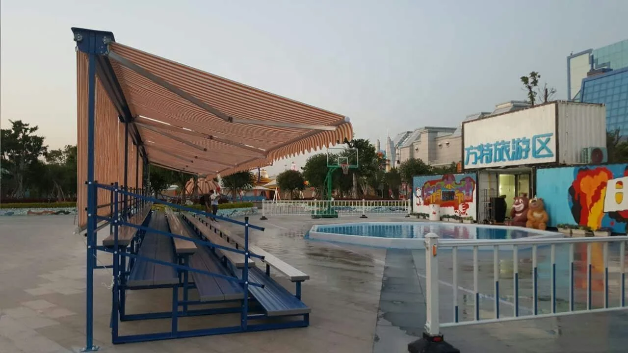 Aluminium bleachers seating with roof cover outdoor bleachers roof grandstand with roof