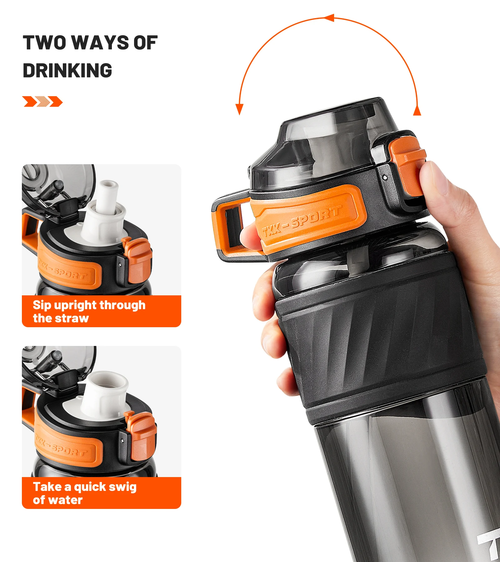 Custom Logo OEM Factory high quality custom new design clear 450ml 600ml plastic tritan running water bottle