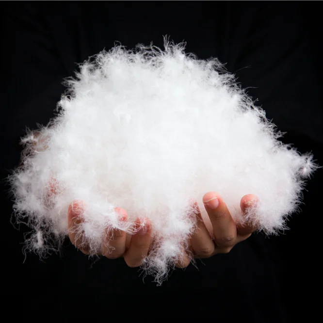 95% Big Washed Pure White Muscovy Duck Feather Down for Jacket Japanese Standard