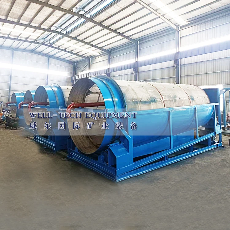 stainless steel trommel screen Remove Iron oxide washing and purify silica plant complete set machine