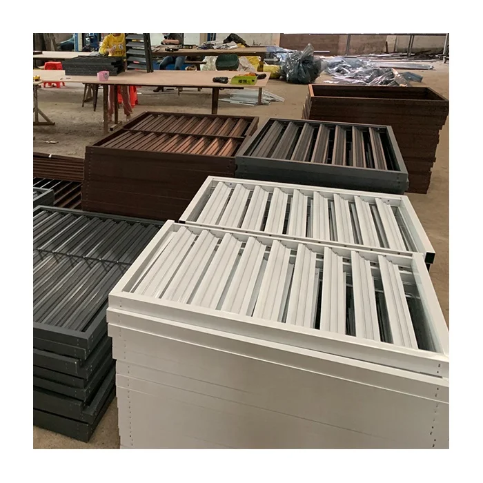 Supply Wholesale Price Cover Air Conditioner Cover Shutter External Aluminium Ac Metal Cover Wall Louver 1.5ton