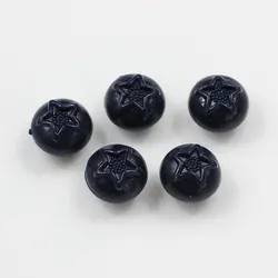 Mini Flat Back Resin Bllueberry Cabochons DIY Simulation Food Sweets Deco Parts Fluffy Clear Slime Supplies Accessories