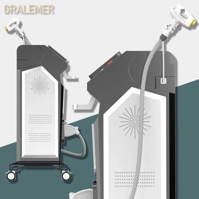 GRALEMER Vertical High Power 3 Wavelength 755 808 1064 Triple Wavelength Diode Laser Hair Removal Machine with TEC Cooling