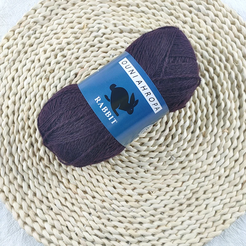 wholesale 2/14NM fancy blended knitting melange Hand yarn   long hair mink yarn 60% Angora rabbit  40% Nylon f