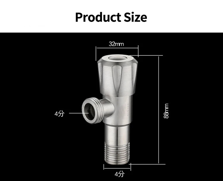 High quality Bathroom Toilet Angle Valve Water Stop China factory direct 304 Stainless steel Angle valve wholesale price