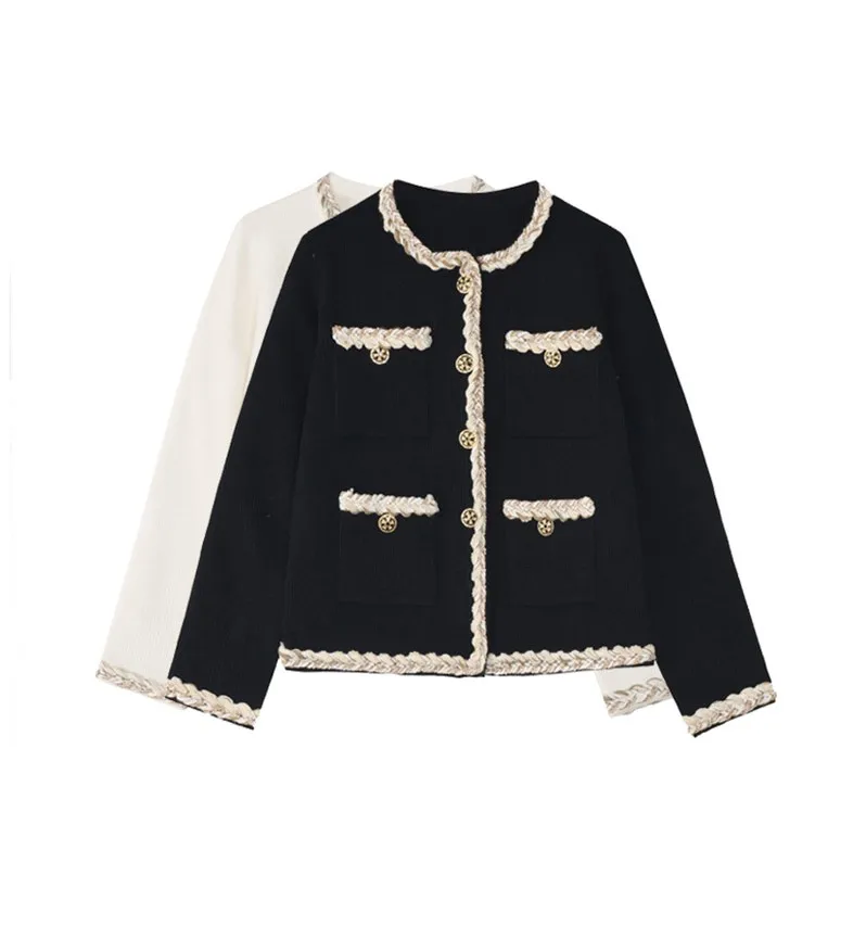 Custom Quality Young Ladies Autumn Winter Button Up Knitted Lady Cardigan Sweater Knitwear Custom Knit