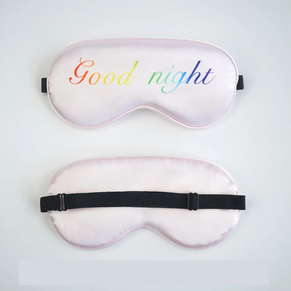 Factory Wholesale Smooth Customized Digital Print Satin Travel Sleep Cover with Elastic Strap