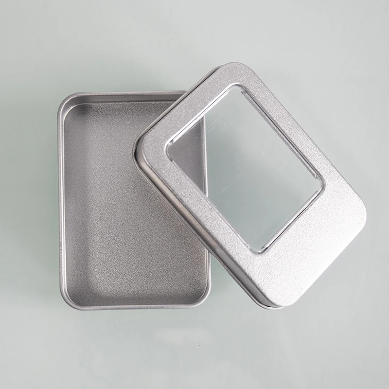 Custom Printed Pill Tin Box Slide Tea Cigarette Container Small Tin Case With Window