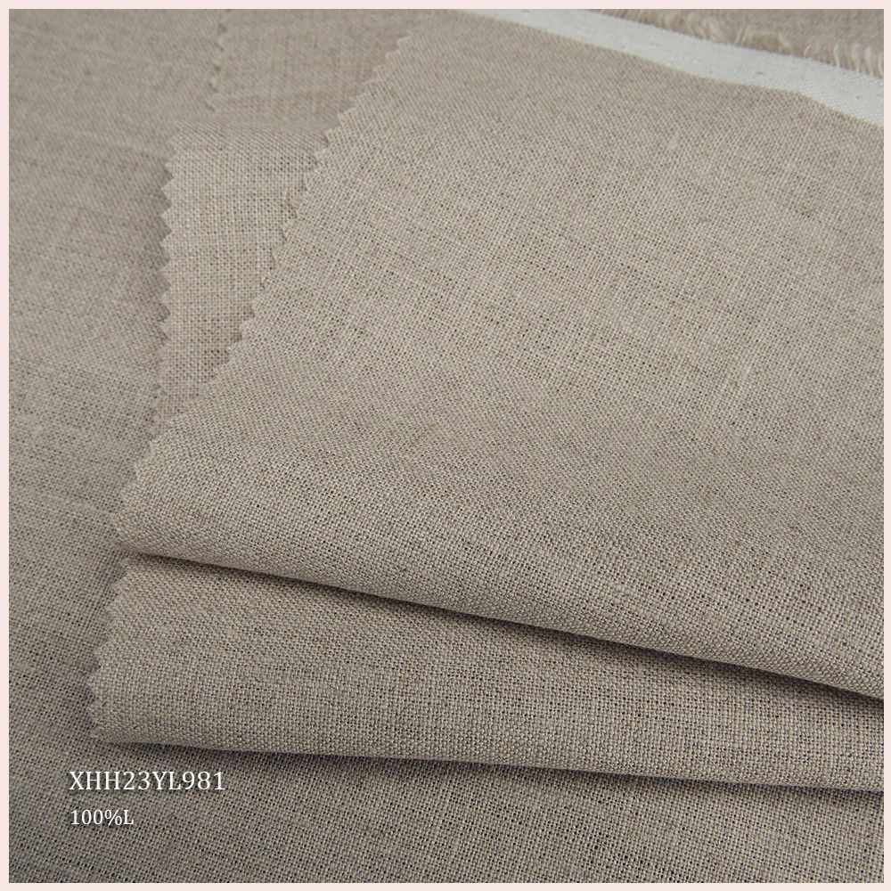 Fabric for Garment Best Price Excellent Quality 100% Pure Linen Shirt Woven Plain Lightweight Women Linen Shirt Dress 5 Meters