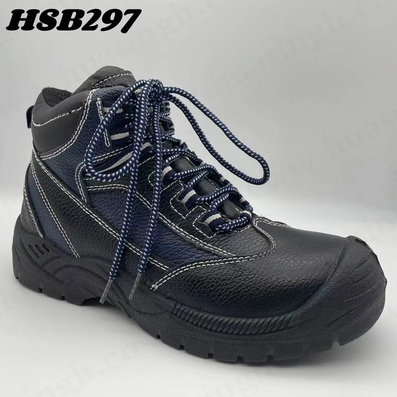 CMH модные рабочие ботинки из тисненой кожи черного и синего цвета со стальным носком противопирсинг полиуретан/полиуретановая подошва защитные