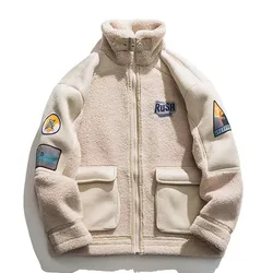 2022 New Arrival American Fashion Casual High Quality Wool Plus Size Unisex Men Fleece Jacket Coat